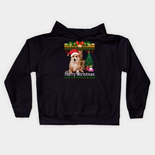 Ugly Christmas Sweater Welsh Corgi Kids Hoodie